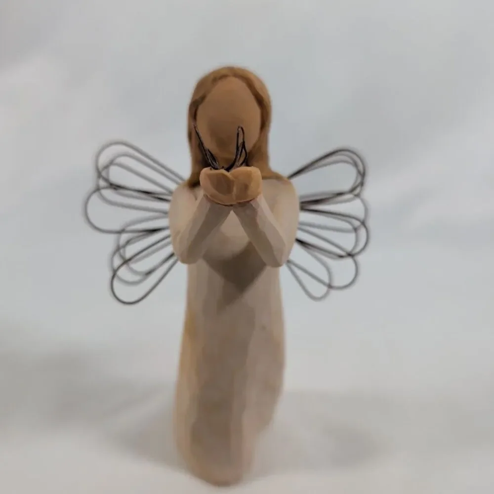 Willow Tree Angel of Prayer Susan Lordi Demdaco Figurine Wire Wings 5.5